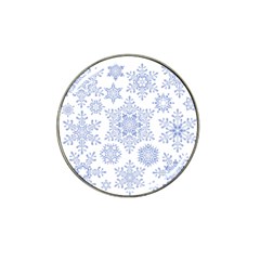 Snowflakes Blue White Cool Hat Clip Ball Marker by Mariart