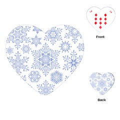 Snowflakes Blue White Cool Playing Cards (heart) 