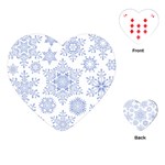 Snowflakes Blue White Cool Playing Cards (Heart)  Front