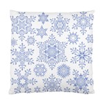 Snowflakes Blue White Cool Standard Cushion Case (One Side) Front