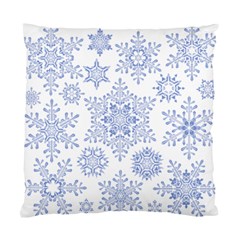 Snowflakes Blue White Cool Standard Cushion Case (two Sides) by Mariart