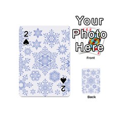 Snowflakes Blue White Cool Playing Cards 54 (mini) 