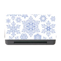 Snowflakes Blue White Cool Memory Card Reader With Cf