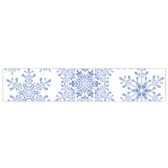 Snowflakes Blue White Cool Flano Scarf (small)