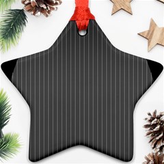 Space Line Grey Black Ornament (star) by Mariart