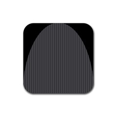 Space Line Grey Black Rubber Coaster (square)  by Mariart