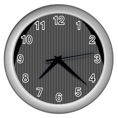 Space Line Grey Black Wall Clocks (silver) 