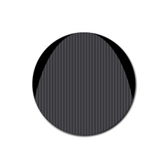 Space Line Grey Black Rubber Coaster (round) 