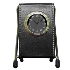 Space Line Grey Black Pen Holder Desk Clocks by Mariart