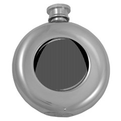 Space Line Grey Black Round Hip Flask (5 Oz) by Mariart