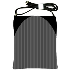 Space Line Grey Black Shoulder Sling Bags by Mariart