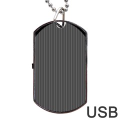 Space Line Grey Black Dog Tag Usb Flash (one Side) by Mariart