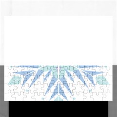 Snowflakes Star Blue Triangle Rectangular Jigsaw Puzzl by Mariart