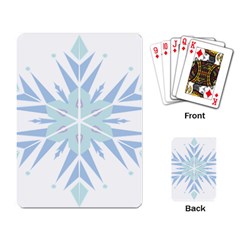 Snowflakes Star Blue Triangle Playing Card