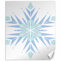 Snowflakes Star Blue Triangle Canvas 20  X 24   by Mariart