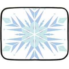 Snowflakes Star Blue Triangle Fleece Blanket (mini) by Mariart