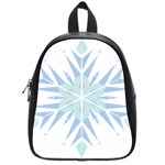 Snowflakes Star Blue Triangle School Bag (Small) Front