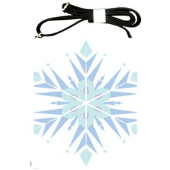 Snowflakes Star Blue Triangle Shoulder Sling Bags by Mariart