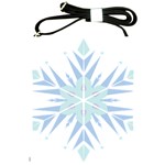 Snowflakes Star Blue Triangle Shoulder Sling Bags Front