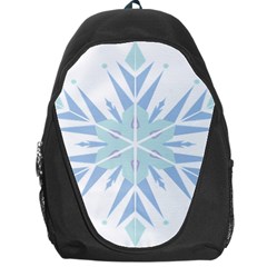 Snowflakes Star Blue Triangle Backpack Bag by Mariart