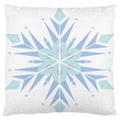 Snowflakes Star Blue Triangle Standard Flano Cushion Case (one Side) by Mariart