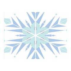 Snowflakes Star Blue Triangle Double Sided Flano Blanket (mini)  by Mariart