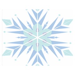 Snowflakes Star Blue Triangle Double Sided Flano Blanket (medium)  by Mariart