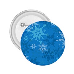 Snowflakes Cool Blue Star 2 25  Buttons by Mariart