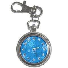 Snowflakes Cool Blue Star Key Chain Watches by Mariart