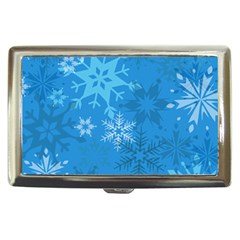 Snowflakes Cool Blue Star Cigarette Money Cases by Mariart