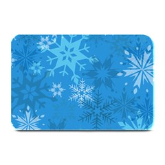 Snowflakes Cool Blue Star Plate Mats by Mariart