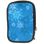 Snowflakes Cool Blue Star Compact Camera Cases Front