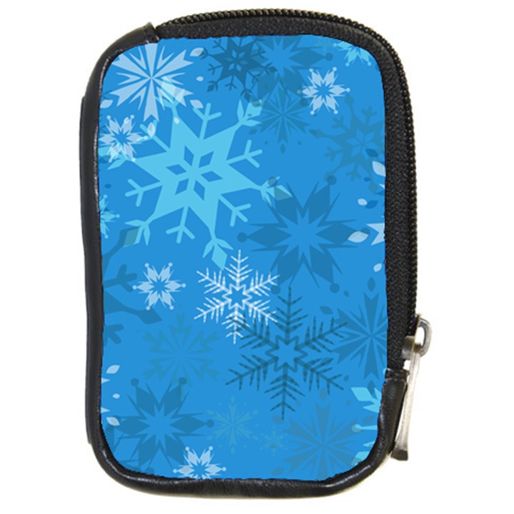 Snowflakes Cool Blue Star Compact Camera Cases