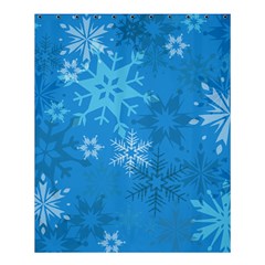 Snowflakes Cool Blue Star Shower Curtain 60  X 72  (medium)  by Mariart