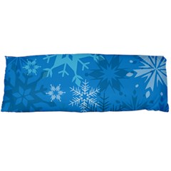 Snowflakes Cool Blue Star Body Pillow Case Dakimakura (two Sides) by Mariart