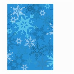 Snowflakes Cool Blue Star Small Garden Flag (two Sides) by Mariart