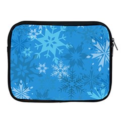 Snowflakes Cool Blue Star Apple Ipad 2/3/4 Zipper Cases by Mariart