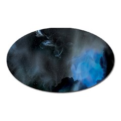 Space Star Blue Sky Oval Magnet by Mariart