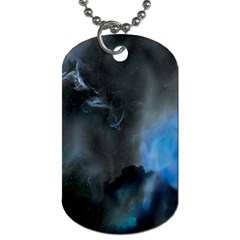 Space Star Blue Sky Dog Tag (one Side)