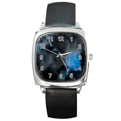 Space Star Blue Sky Square Metal Watch by Mariart