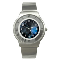 Space Star Blue Sky Stainless Steel Watch by Mariart