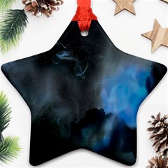 Space Star Blue Sky Star Ornament (two Sides)