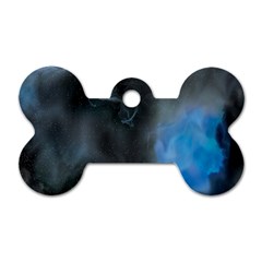 Space Star Blue Sky Dog Tag Bone (two Sides)