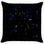 Space Warp Speed Hyperspace Through Starfield Nebula Space Star Line Light Hole Throw Pillow Case (Black) Front