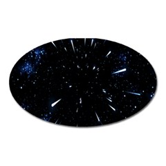 Space Warp Speed Hyperspace Through Starfield Nebula Space Star Line Light Hole Oval Magnet