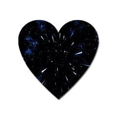 Space Warp Speed Hyperspace Through Starfield Nebula Space Star Line Light Hole Heart Magnet