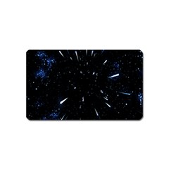 Space Warp Speed Hyperspace Through Starfield Nebula Space Star Line Light Hole Magnet (name Card) by Mariart