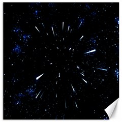 Space Warp Speed Hyperspace Through Starfield Nebula Space Star Line Light Hole Canvas 16  X 16   by Mariart