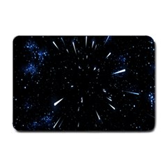 Space Warp Speed Hyperspace Through Starfield Nebula Space Star Line Light Hole Small Doormat  by Mariart