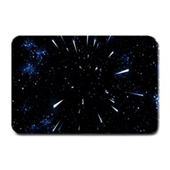 Space Warp Speed Hyperspace Through Starfield Nebula Space Star Line Light Hole Plate Mats by Mariart